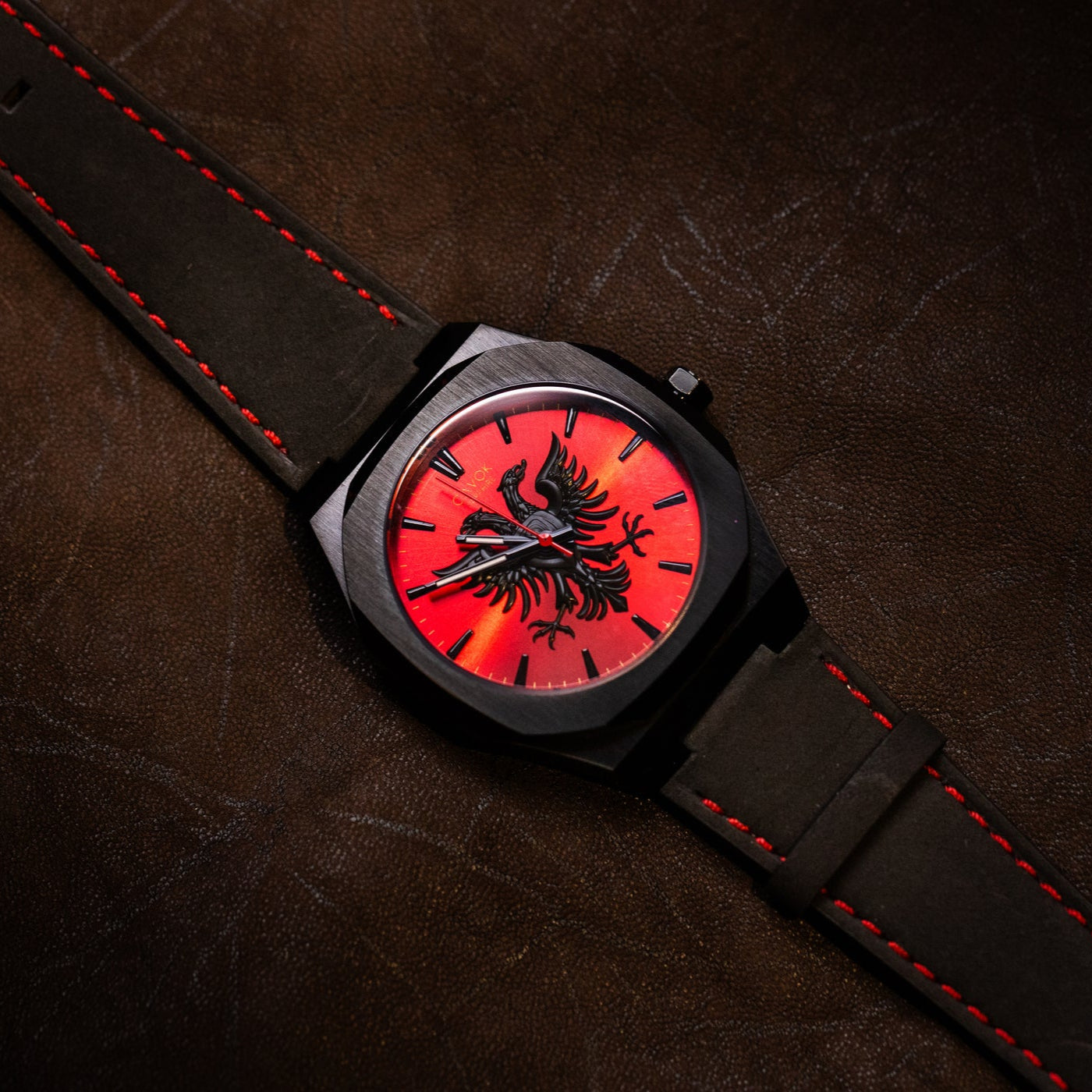 Albanian Eagle Leather Straps